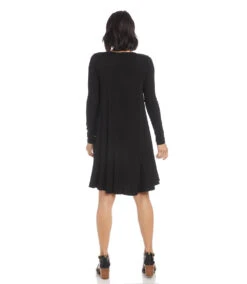 Long Sleeve Maggie Trapeze Dress 13 Long Sleeve Maggie Trapeze Dress -Lunaria Store karenkane 2021 fall L13426 BLK 002 3678f413 dab2 417c 89d1 13aedf3b7ce8