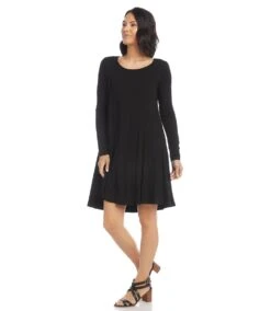 Long Sleeve Maggie Trapeze Dress 14 Long Sleeve Maggie Trapeze Dress -Lunaria Store karenkane 2021 fall L13426 BLK 003 be007b9f 238b 4a7e 8637 896cd81026ce
