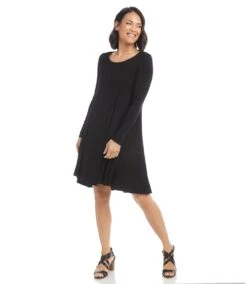 Long Sleeve Maggie Trapeze Dress 16 Long Sleeve Maggie Trapeze Dress -Lunaria Store karenkane 2021 fall L13426 BLK 004 787e99b8 2e86 4af5 a10b 369d7596b7bf