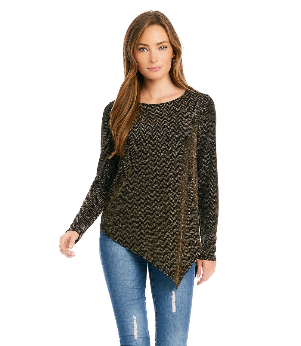 Gold Asymmetric Hem Top 4 Gold Asymmetric Hem Top - Image 2