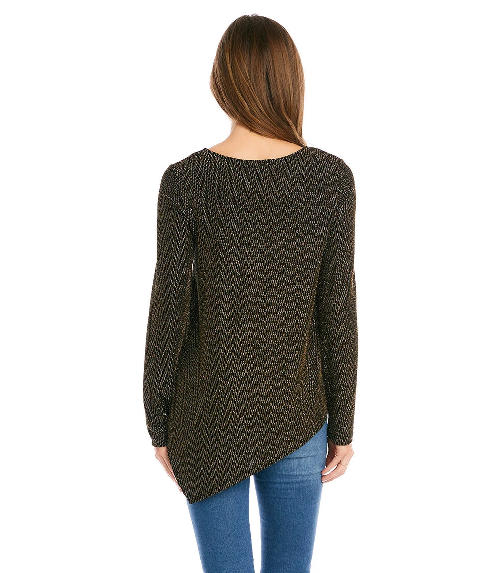 Gold Asymmetric Hem Top 5 Gold Asymmetric Hem Top - Image 3