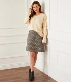 Bias Cut Glen Plaid Skirt -Lunaria Store karenkane 2022 fall 3L10165 GPL 006
