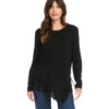 Petite Size Asymmetric Fringe Top -Lunaria Store karenkane 2022 fall 3L13169P BLK 002