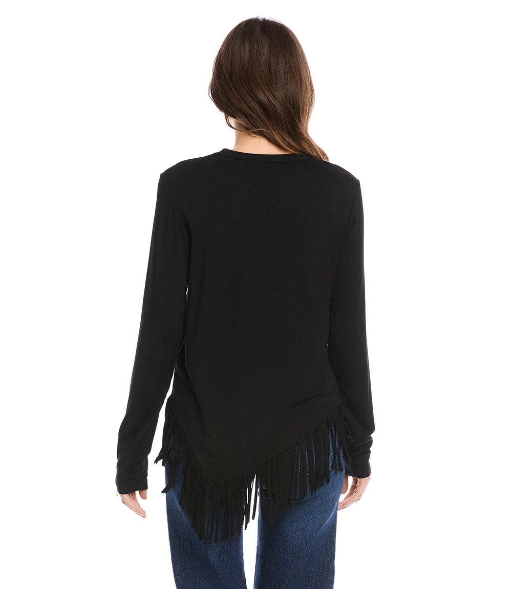 Petite Size Asymmetric Fringe Top 4 Petite Size Asymmetric Fringe Top - Image 2