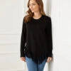 Asymmetric Fringe Top -Lunaria Store karenkane 2022 fall 3L13169 BLK 001