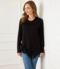 Asymmetric Fringe Top