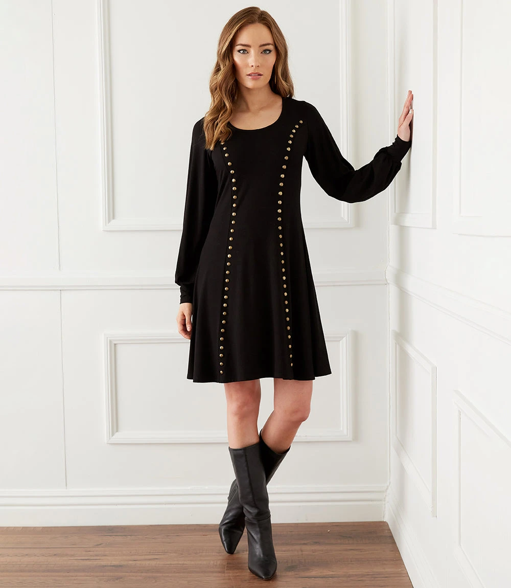 Studded A-Line Dress 8 Studded A-Line Dress - Image 6