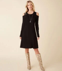 Cold Shoulder A-Line Dress