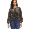 Velvet Burnout Twist-Front Top -Lunaria Store karenkane 2022 fall 3L19604 BBR 001