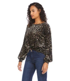 Velvet Burnout Twist-Front Top -Lunaria Store karenkane 2022 fall 3L19604 BBR 003