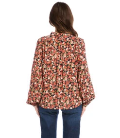 Blouson Sleeve Tie-Top -Lunaria Store karenkane 2022 fall 3L22605 FLO 002