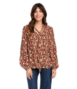 Blouson Sleeve Tie-Top -Lunaria Store karenkane 2022 fall 3L22605 FLO 004