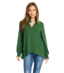 Smocked Crossover Top