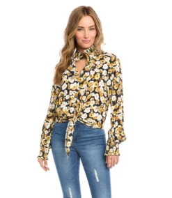 Petite Size Tie-Front Top