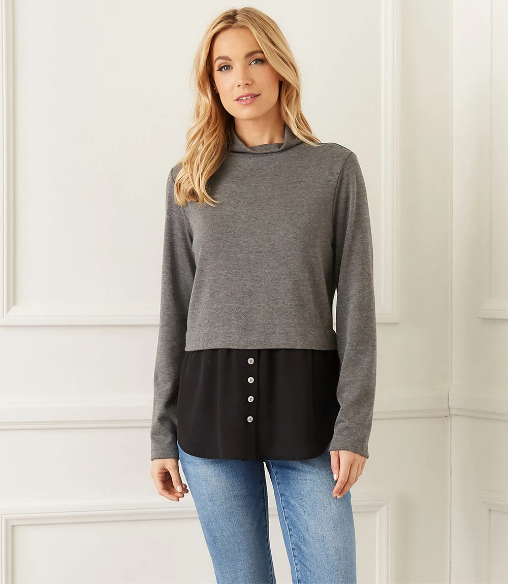 Layered Mock Neck Sweater 8 Layered Mock Neck Sweater - Image 6