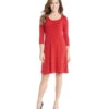 3/4 Sleeve Sweater Dress -Lunaria Store karenkane 2022 fall 3L43418 RED 002