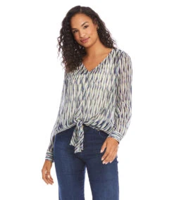 Petite Size Tie Front Top -Lunaria Store karenkane 2022 fall 3L61568P PRT 1815