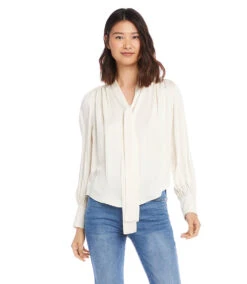 Long Sleeve Bow Blouse -Lunaria Store karenkane 2022 fall 3L63552 CRE 0855