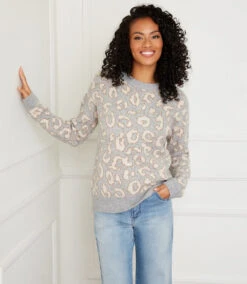 Animal Jacquard Pullover