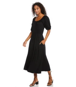 Peasant Artisan Dress -Lunaria Store karenkane 2022 spring 1L13123 BLK 004
