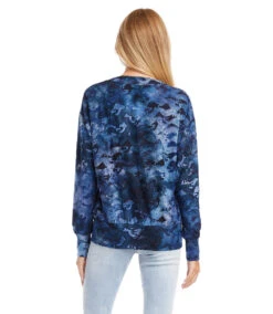 Tie-Dye Burnout V-Neck Top -Lunaria Store karenkane 2022 spring 1L48577 NAV 003 22cbfbcf 54f3 4391 8c71 8778cc690380