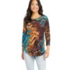 Tie-Dye Burnout Shirttail Top