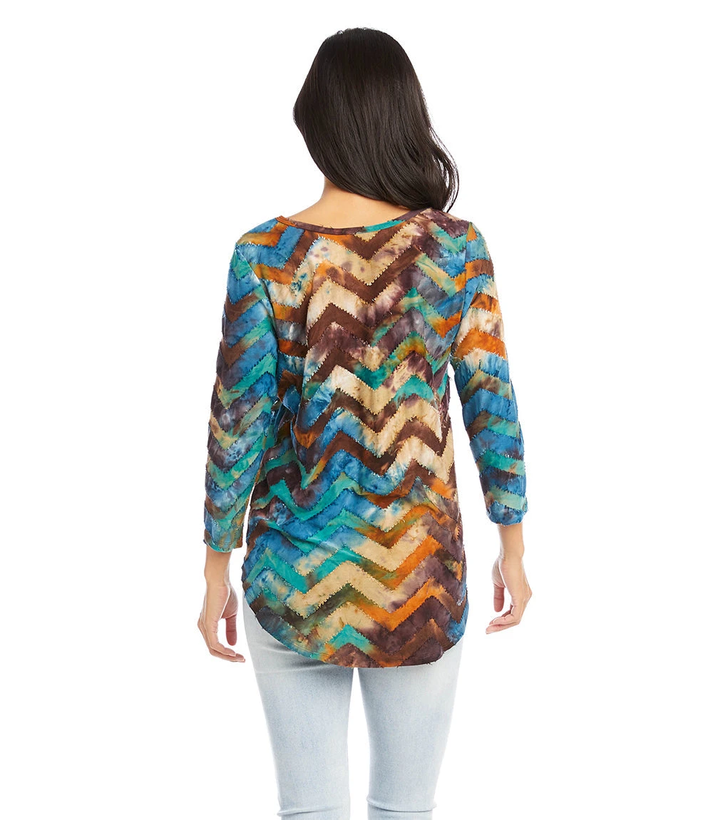 Tie-Dye Burnout Shirttail Top 4 Tie-Dye Burnout Shirttail Top - Image 2