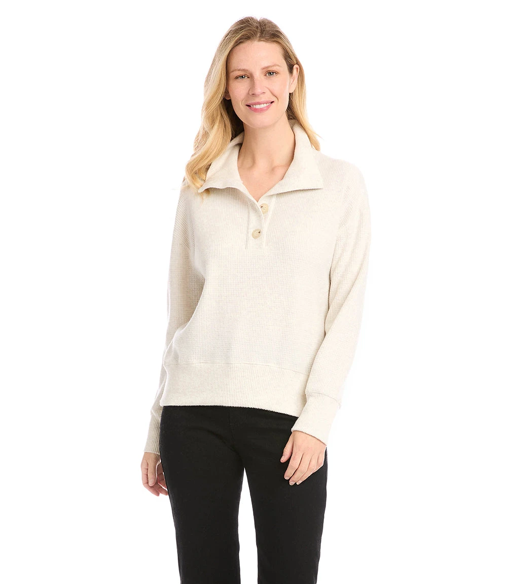 Contrast Henley Sweater 4 Contrast Henley Sweater - Image 2