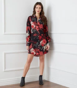 Blouson Sleeve Shirtdress -Lunaria Store karenkane 2022 winter 4L44587 BWD 001