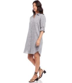 Linen Shirtdress -Lunaria Store karenkane 2023 spring 1L04628 GRA 003