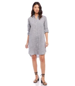 Linen Shirtdress -Lunaria Store karenkane 2023 spring 1L04628 GRA 004