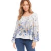 Petite Size Border Print Top -Lunaria Store karenkane 2023 spring 1L09608P PRT 003