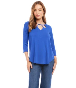 Petite Size Cut Out Shirttail Tee