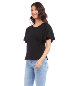 Ruffle Sleeve Top -Lunaria Store karenkane 2023 spring 1L14340 BLK 003