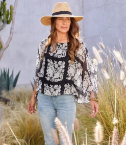 Boatneck Scarf Top -Lunaria Store karenkane 2023 spring 1L17614 PRT 005