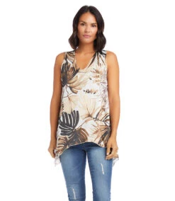 Petite Size Uneven Hem Tank