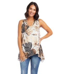 Petite Size Uneven Hem Tank -Lunaria Store karenkane 2023 spring 1L17615P PRT 004