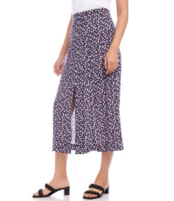 Petite Size Button Front Midi Skirt -Lunaria Store karenkane 2023 spring 1L18615P DAI 004