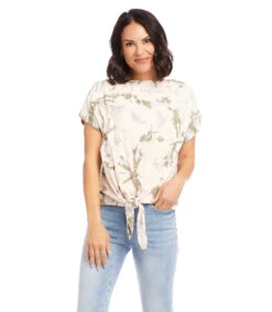 Boatneck Tie-Front Top -Lunaria Store karenkane 2023 spring 1L33205 TD 002