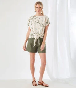 Boatneck Tie-Front Top -Lunaria Store karenkane 2023 spring 1L33205 TD 005