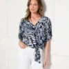 Tie-Front Top 1 Tie-Front Top -Lunaria Store karenkane 2023 spring 1L33597 BAT 001