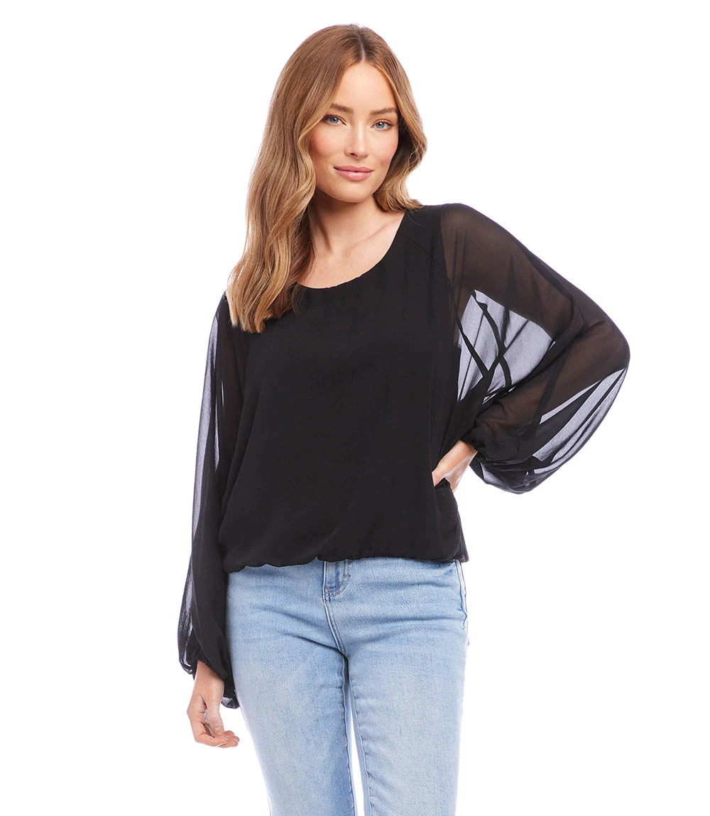 Petite Size Lantern Sleeve Top 6 Petite Size Lantern Sleeve Top - Image 4