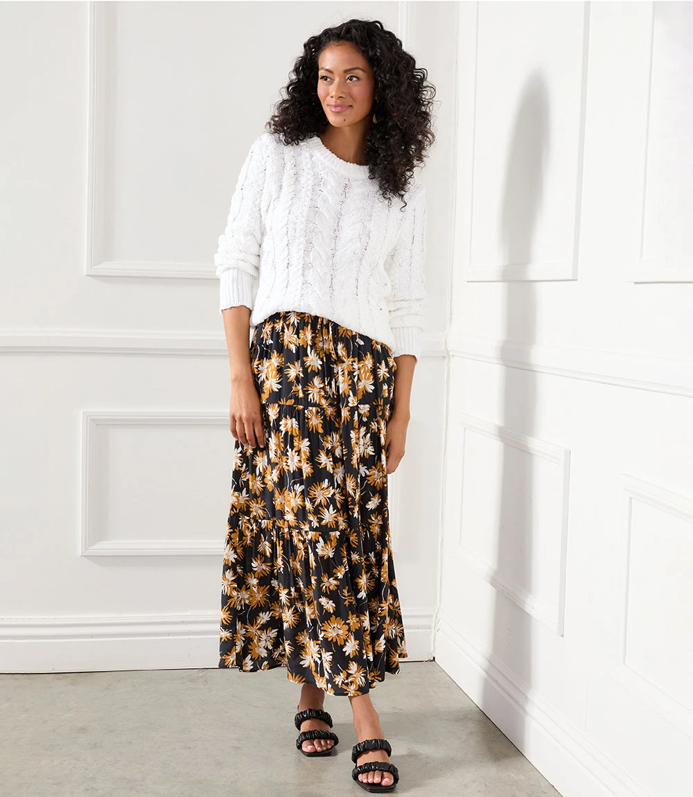 Tiered Midi Skirt 3 Tiered Midi Skirt