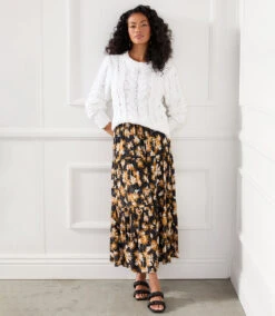 Tiered Midi Skirt 12 Tiered Midi Skirt -Lunaria Store karenkane 2023 spring 1L40566 PRT 004