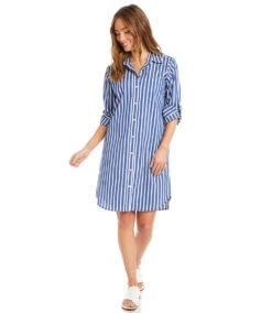 Stripe Shirtdress 18 Stripe Shirtdress -Lunaria Store karenkane 2023 spring 1L45588 IND 007