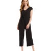 Petite Size Tie-Front Jumpsuit -Lunaria Store karenkane 2023 spring 1L46140P BLK 004