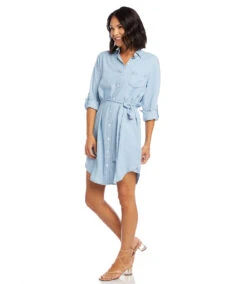 Chambray Shirtdress 13 Chambray Shirtdress -Lunaria Store karenkane 2023 spring 1L46533 CHA 004