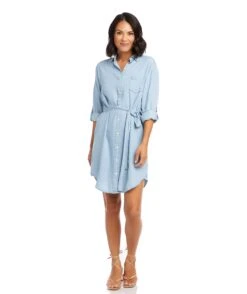 Chambray Shirtdress 15 Chambray Shirtdress -Lunaria Store karenkane 2023 spring 1L46533 CHA 006