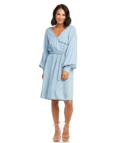 Long Sleeve Chambray Dress 15 Long Sleeve Chambray Dress -Lunaria Store karenkane 2023 spring 1L47206 CHA 006