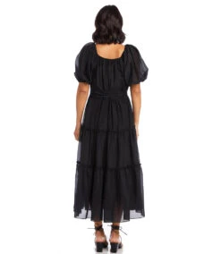 Tiered Poof Sleeve Dress -Lunaria Store karenkane 2023 spring 1L67161 BLK 003